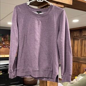 Talbots Purple Crew Neck Sweater Soft Textured Design